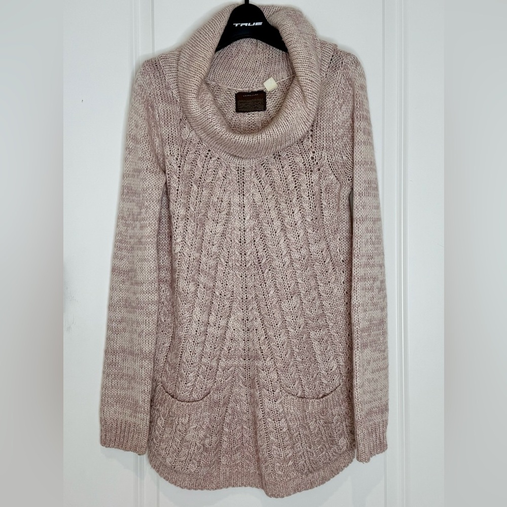 Anthropologie Guinevere Wool Blend Cable Knit Sweater Women’s size Small S